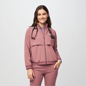 Mauve pink figs lab jacket coat